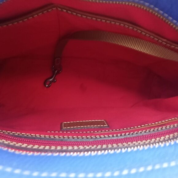 Dooney & Bourke Blue and Brown Shoulder Bag - Picture 14 of 16